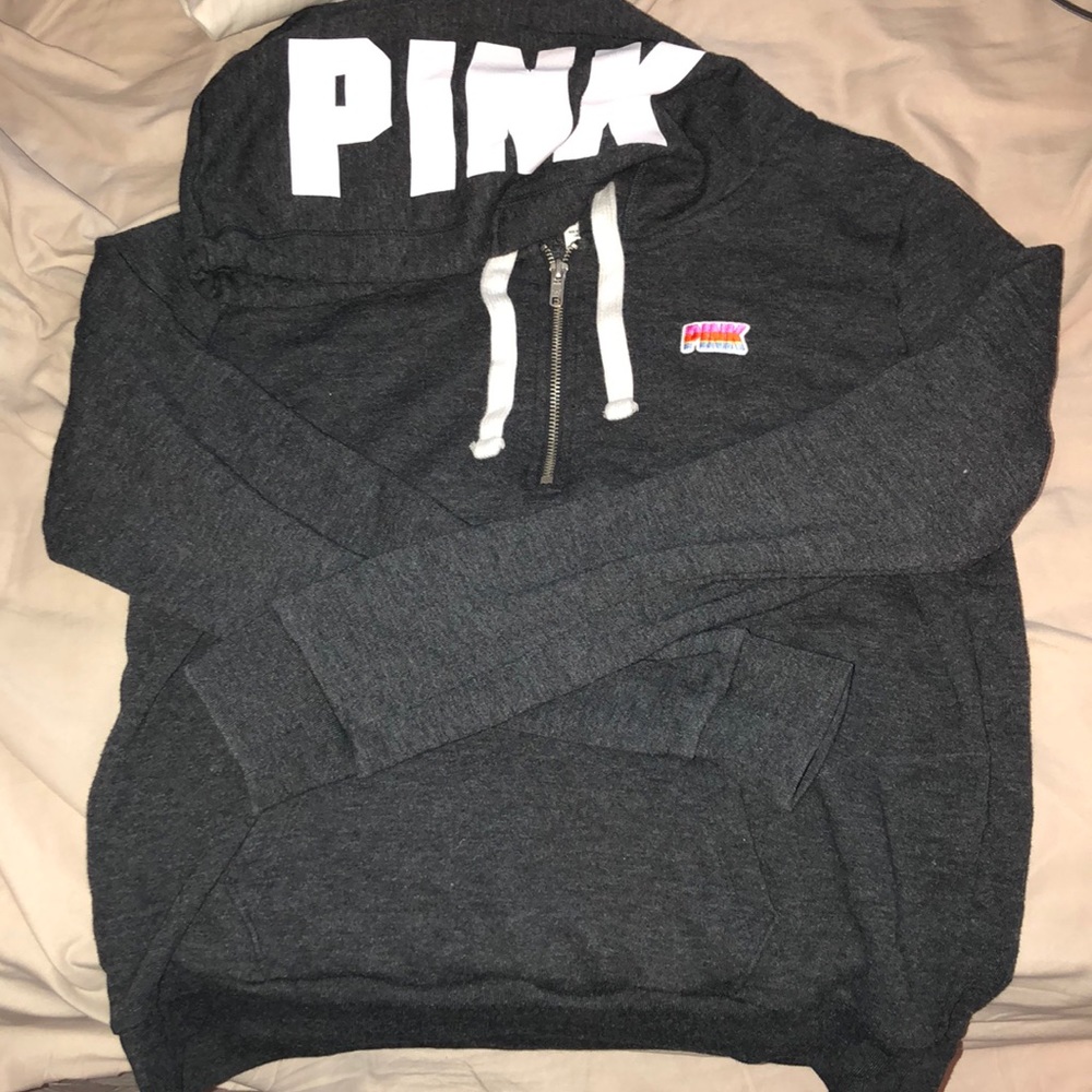 Pink quarter zip hoodie
